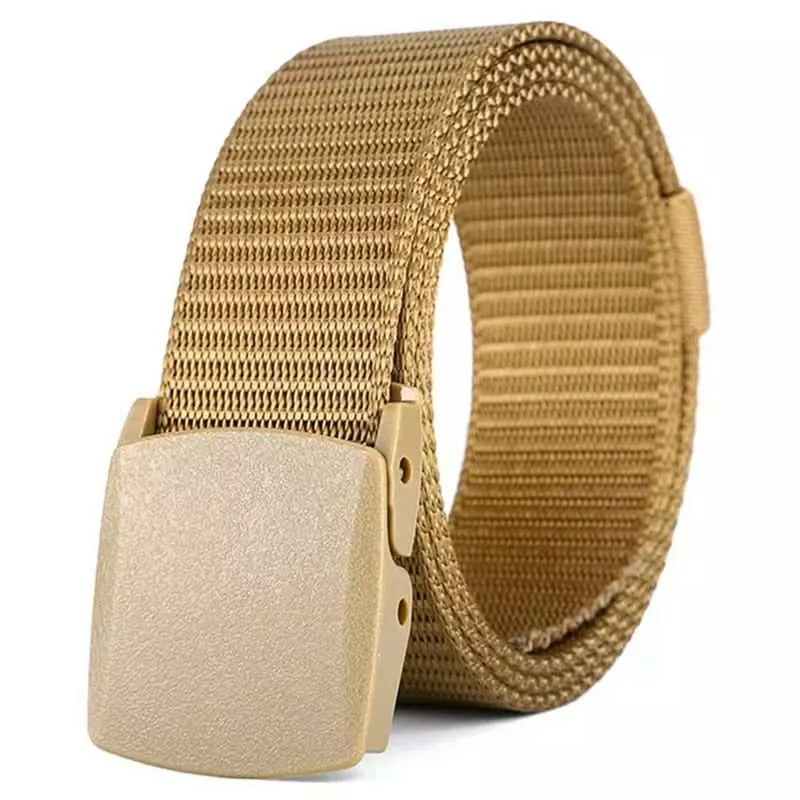 Men’s Nylon Belt with Plastic Buckle – Adjustable Military Training Belt