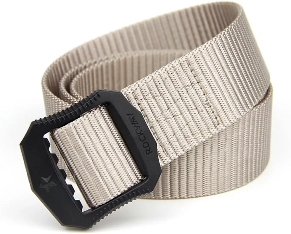 Men's Nylon Work Belts - Adjustable Belt, Military Hiking Rigger 1.5" Nylon Tactical Belt, Heavy Duty Plastic Buckle