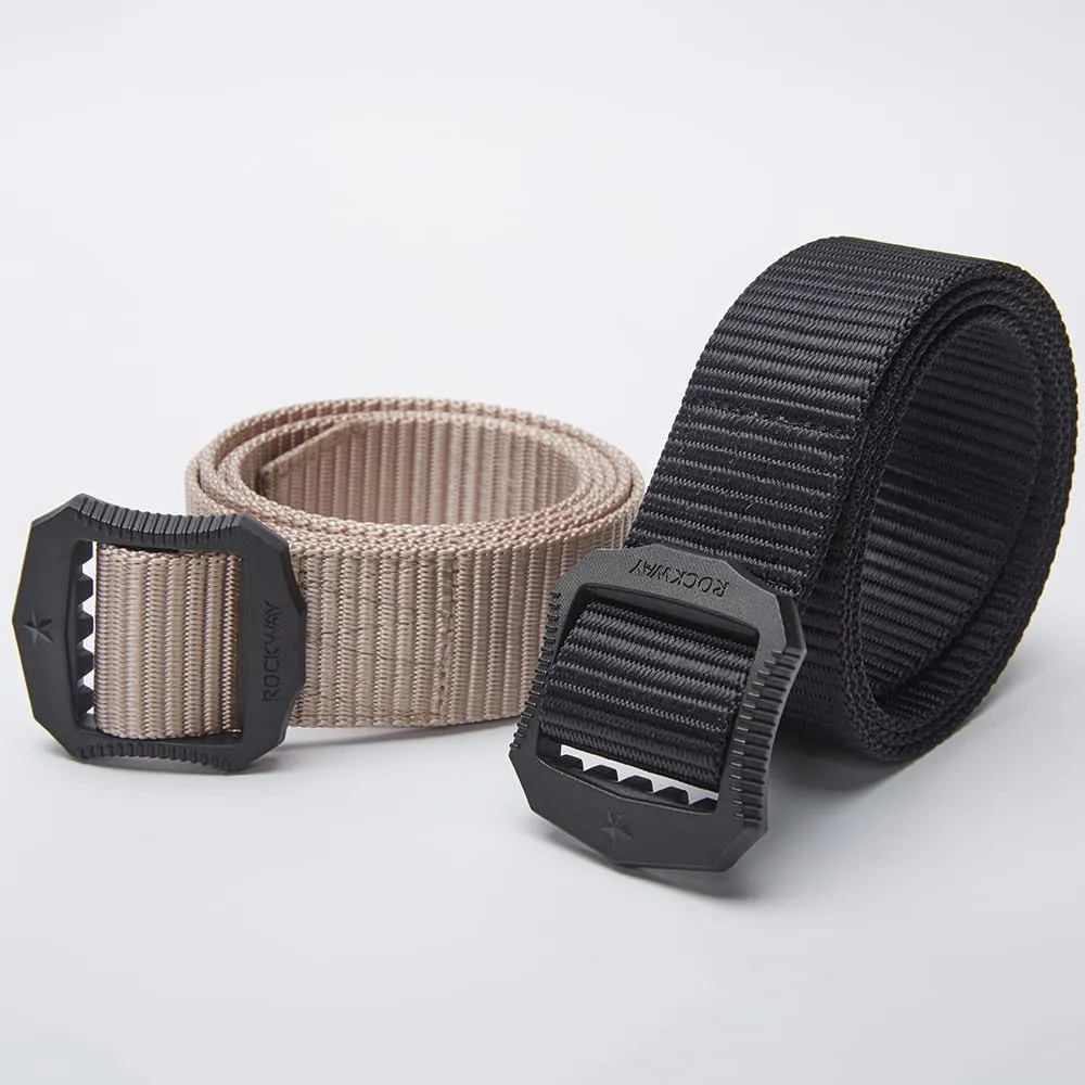 Men's Nylon Work Belts - Adjustable Belt, Military Hiking Rigger 1.5" Nylon Tactical Belt, Heavy Duty Plastic Buckle