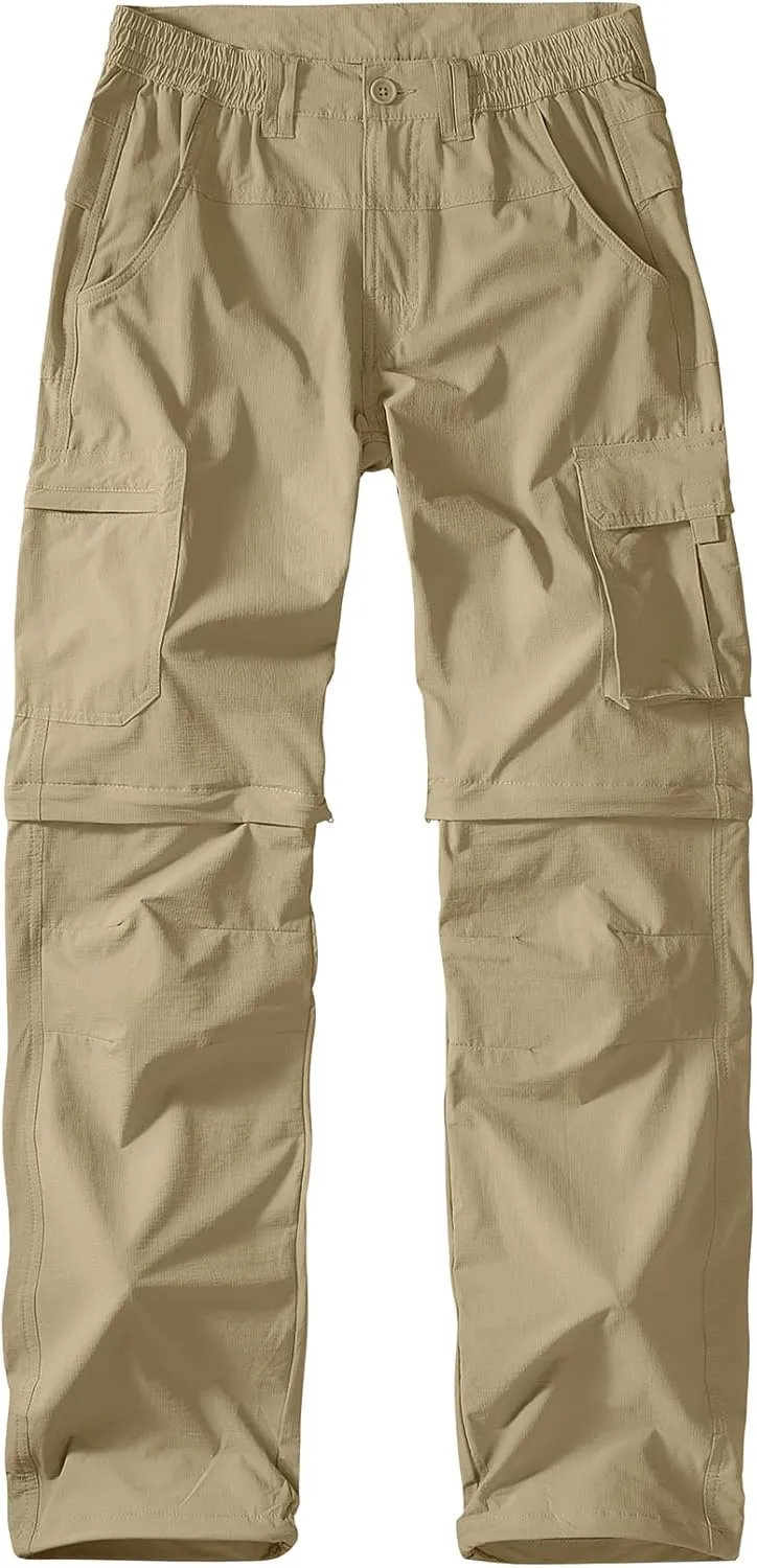 Men's Outdoor Quick Dry Convertible Lightweight Hiking Fishing Zip Off Safari Trousers