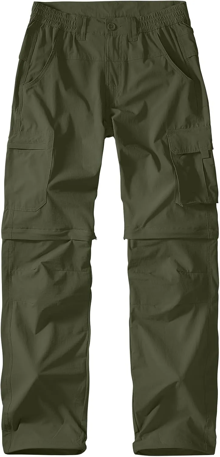 Men's Outdoor Quick Dry Convertible Lightweight Hiking Fishing Zip Off Safari Trousers