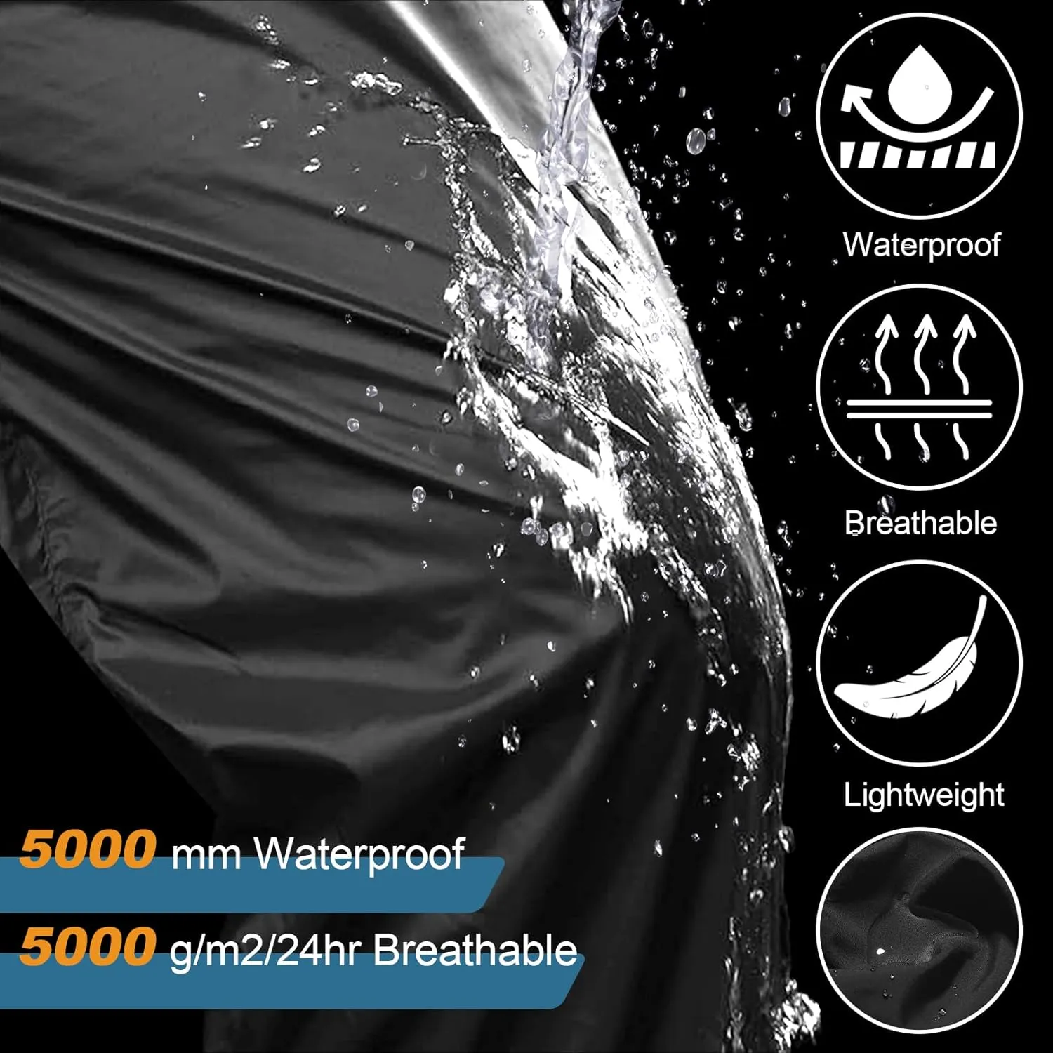 Mens Rain Pants Waterproof Windproof Hiking Outdoor Fishing Golf Cycling Pants