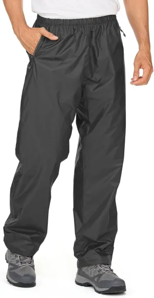 Mens Rain Pants Waterproof Windproof Hiking Outdoor Fishing Golf Cycling Pants