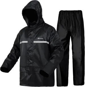 Men's Rain Suit Lightweight Waterproof Protective Raincoats (Jackets and Pants) Rain Gear Workwear