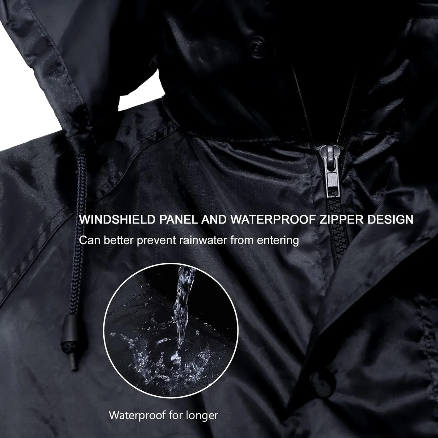 Men's Rain Suit Lightweight Waterproof Protective Raincoats (Jackets and Pants) Rain Gear Workwear