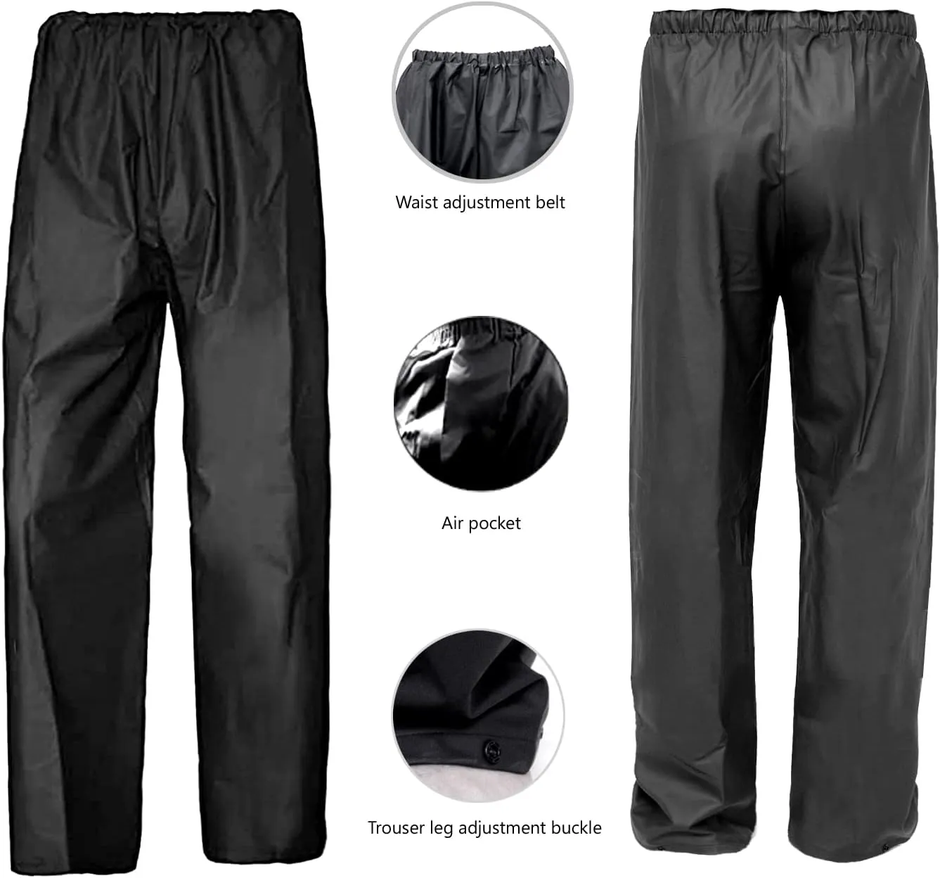 Men's Rain Suit Lightweight Waterproof Protective Raincoats (Jackets and Pants) Rain Gear Workwear