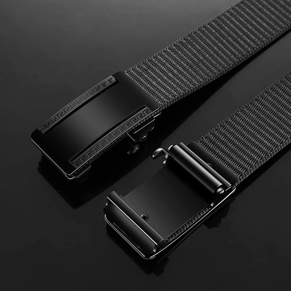Men's Ratchet Web Belt with 1.3 inch Nylon Automatic Buckle for Casual Wear