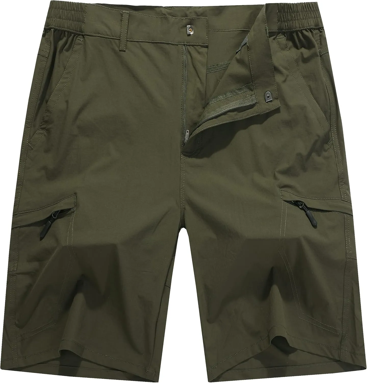 Men's Stretchy Quick Dry Cargo Hiking Shorts Lightweight Work Shorts 6 Pockets for Cycling Travel Camping