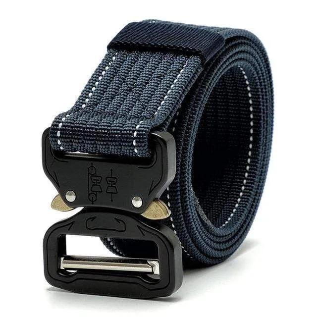 Men's Tactical Belt - Heavy Duty Military Style Nylon Riggers Webbing