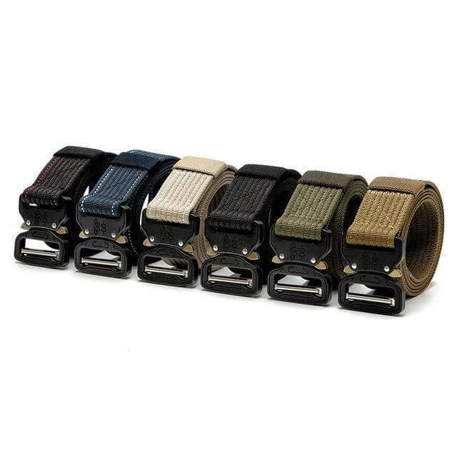 Men's Tactical Belt - Heavy Duty Military Style Nylon Riggers Webbing