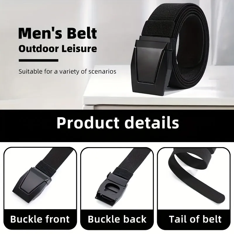 Men's Tactical Belt Nylon Alloy Square Buckle for Outdoor Activities