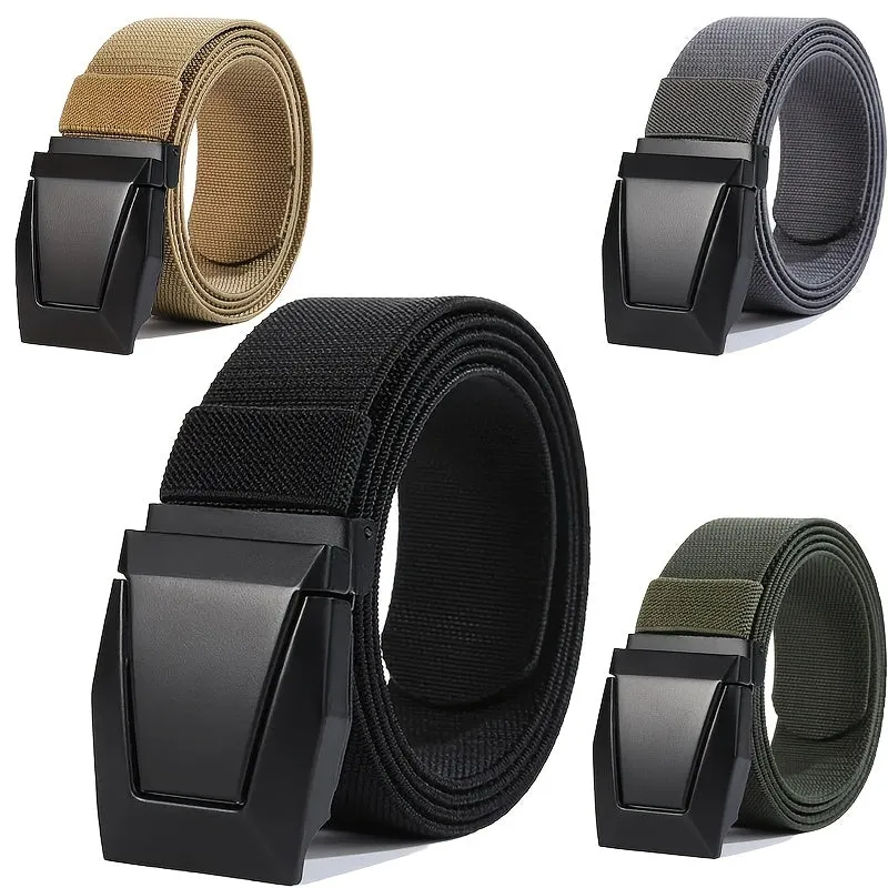 Men's Tactical Belt Nylon Alloy Square Buckle for Outdoor Activities