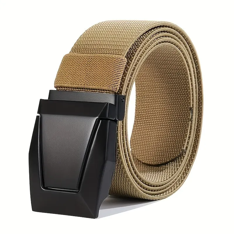 Men's Tactical Belt Nylon Alloy Square Buckle for Outdoor Activities