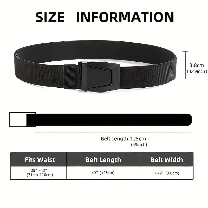 Men's Tactical Belt Nylon Alloy Square Buckle for Outdoor Activities