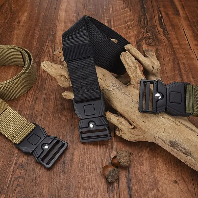 Men’s Tactical Nylon Belt – Durable Woven Design