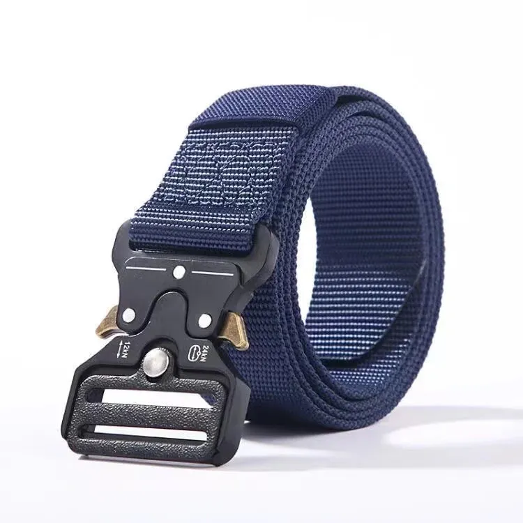 Men's Tactical Nylon Canvas Belt Metal Buckle Outdoor Sport