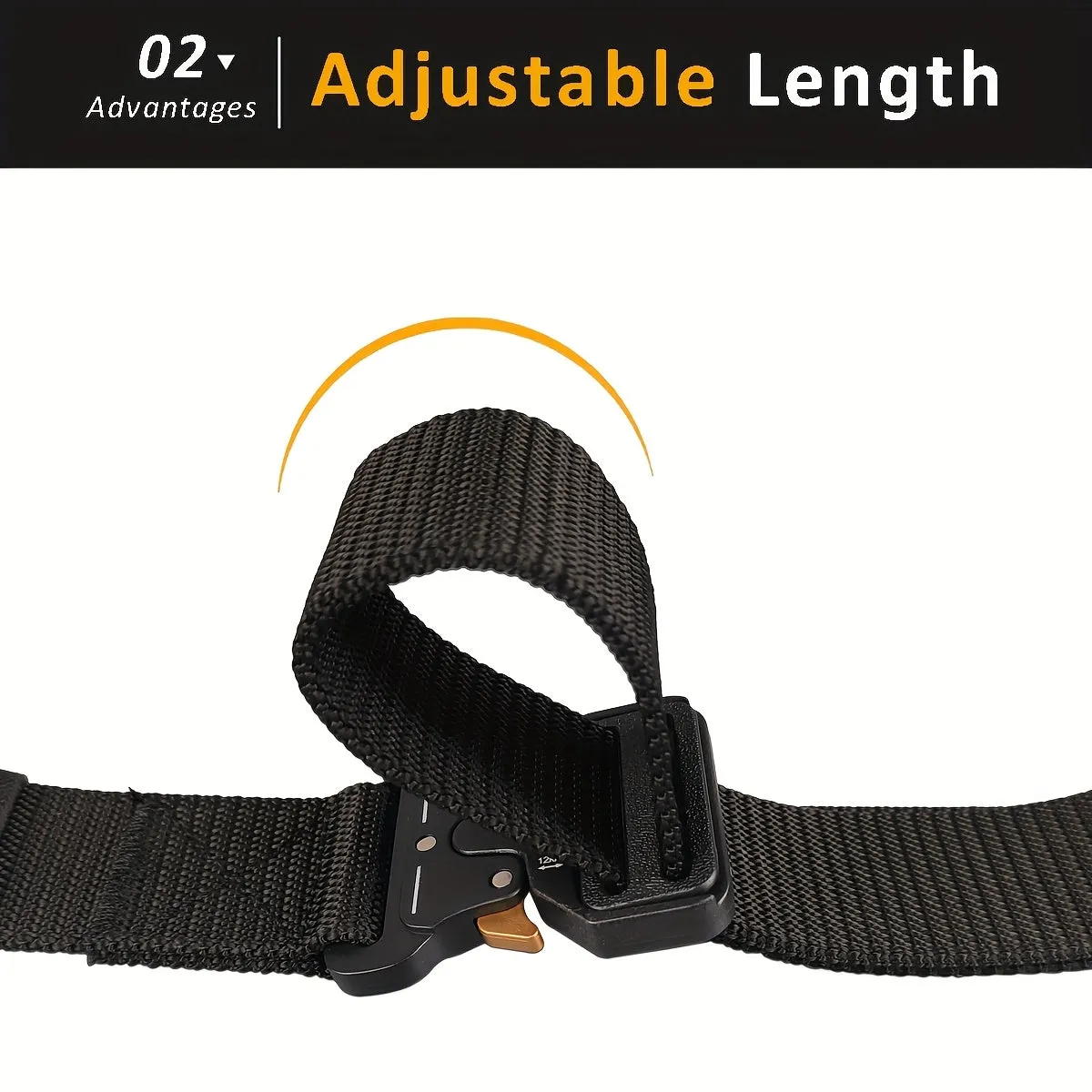 Men's Tactical Nylon Webbing Belt with Quick Release Buckle for Outdoor Use