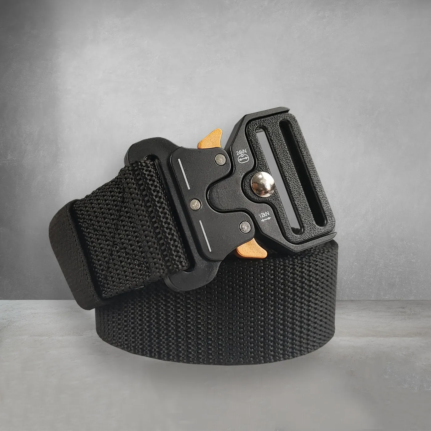 Men's Tactical Nylon Webbing Belt with Quick Release Buckle for Outdoor Use