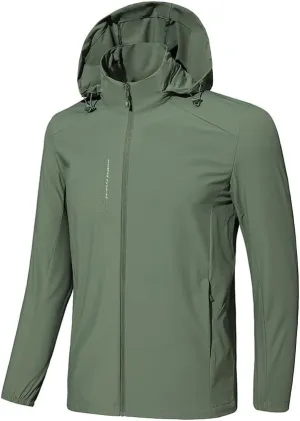 Men's UV protective clothing Full-zip hooded sun jackets Men's UV protective clothing