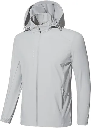 Men's UV protective clothing Full-zip hooded sun jackets Men's UV protective clothing