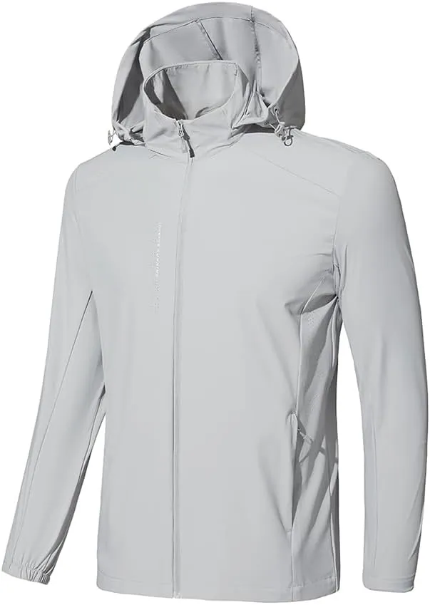 Men's UV protective clothing Full-zip hooded sun jackets Men's UV protective clothing