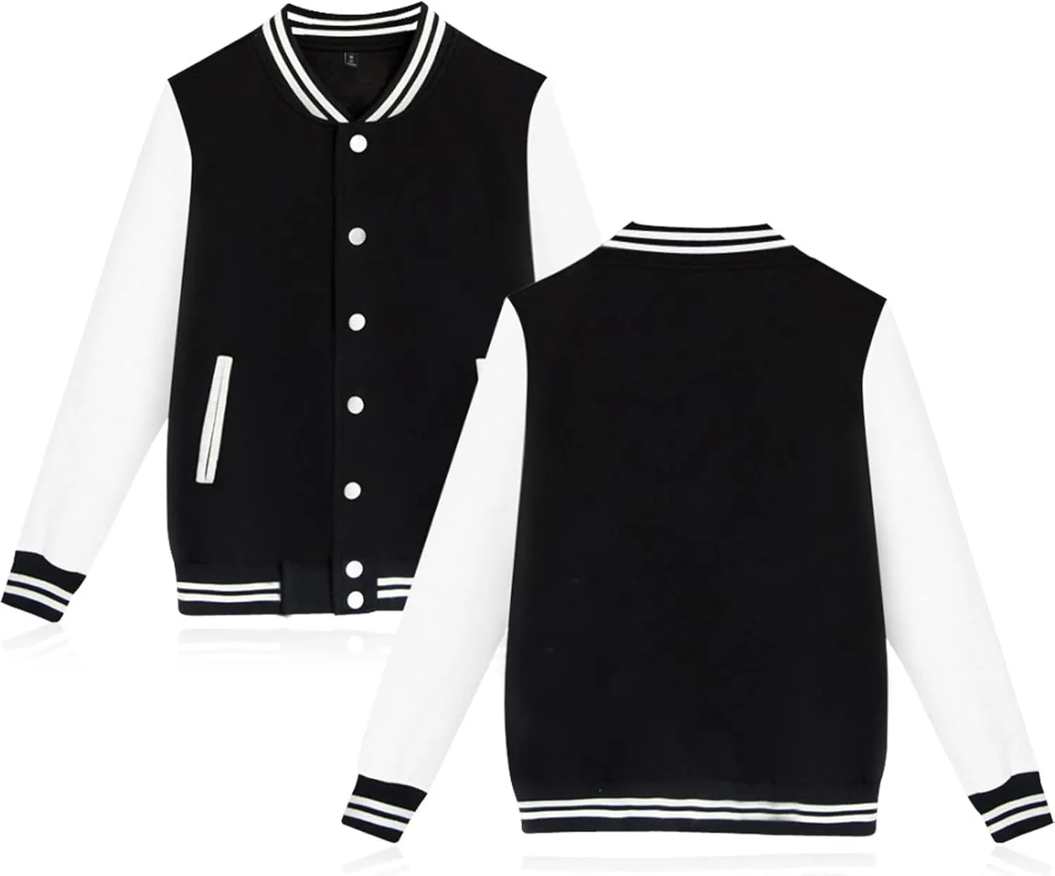 Men's Waterproof Jacket Man’S Varsity Baseball Jacket Cotton Letterman Bomber Jacket, XL-4XL