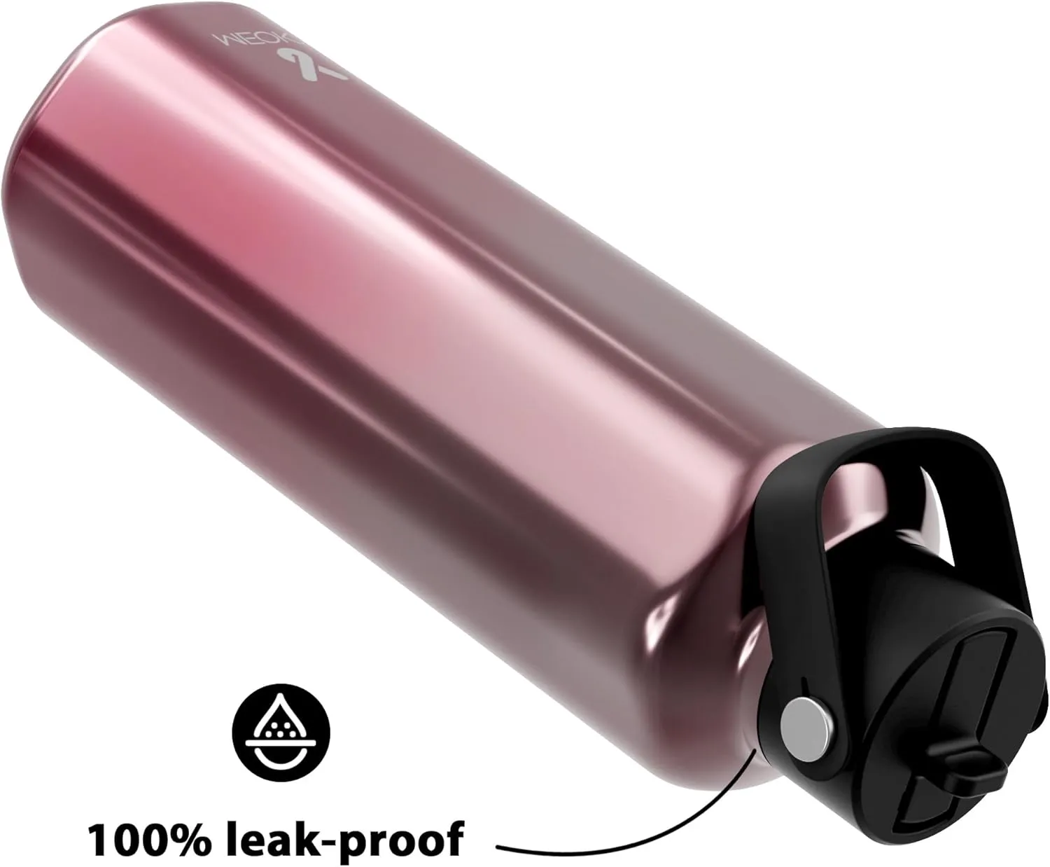 Meoky Insulated Water Bottle for Women: 24 oz Stainless Steel Water Bottle with Straw and Flip Lid for Camping Hiking - Outdoor Adventurers, Aurora