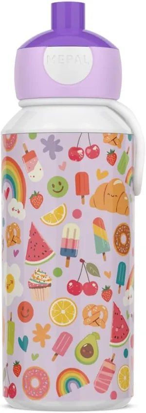 Mepal - Pop-up Campus Water Bottle - Leak-proof Bottle for School - Reusable - BPA Free & Dishwasher Safe - 400 ml - Food Safe