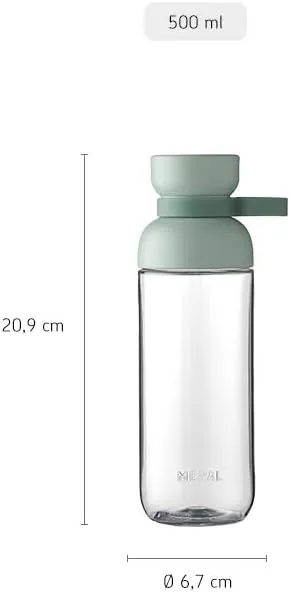 Mepal - Water bottle Vita - Two openings for extra drinking convenience - Refillable drinking bottle - Sports water bottle - 500 ml - Nordic blue