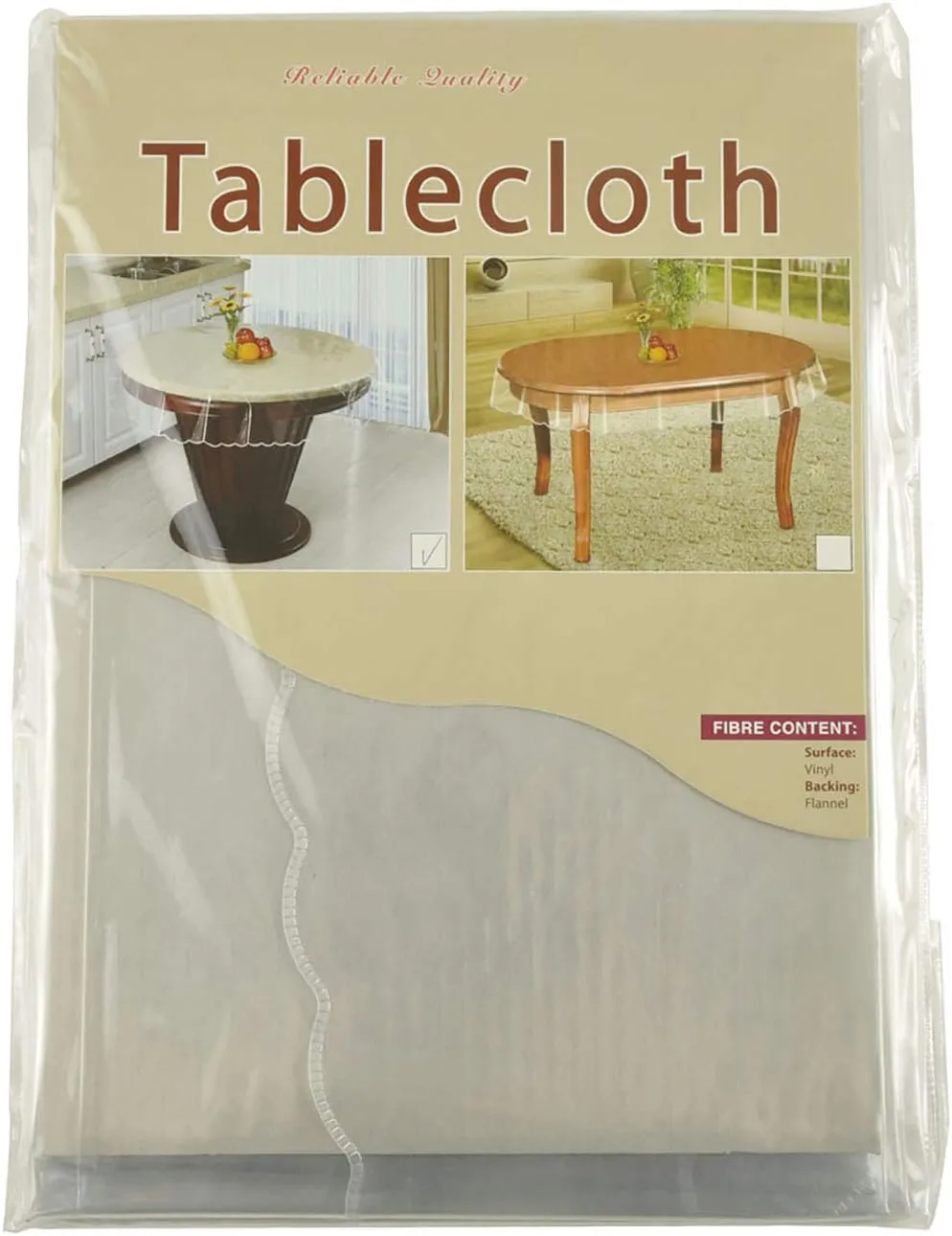 MeritMode Clear Vinyl Tablecloth Protector Rectangle, Decorative Fabric Tablecloth for Dining Tables, Buffet Parties and Camping, 60 * 122 Inches