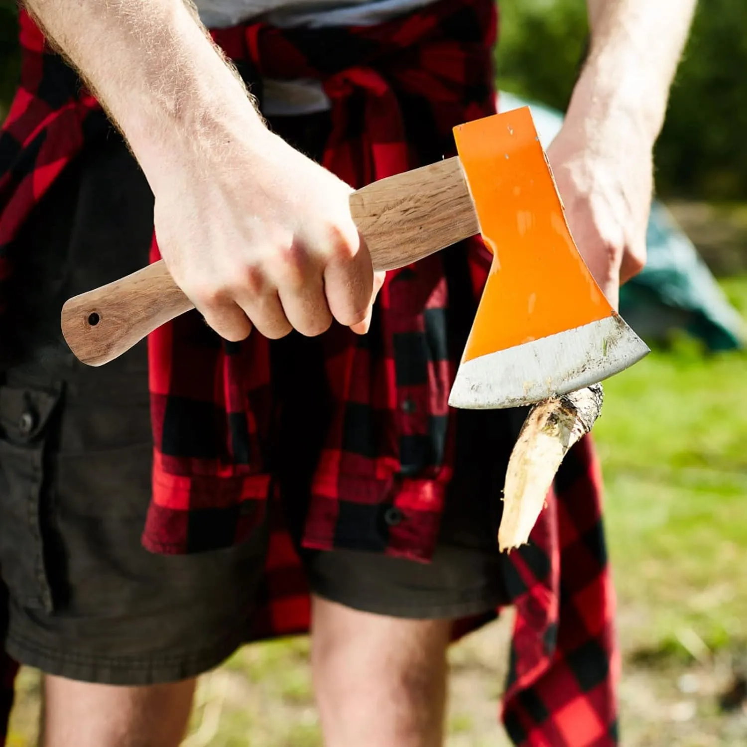 MERRYHAPY Wooden Axe Replacement Handle Durable Wooden Grip for Camping Axe and Hatchet Axe Handle Replacement for Chopping