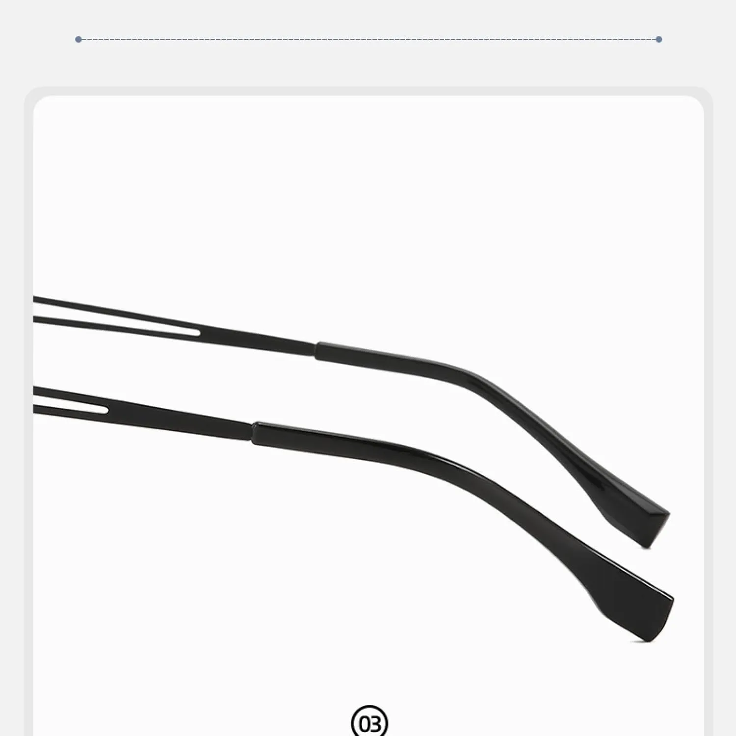 Metal-framed Cat-eye Sunnies, Hollow Temples, Sun-shading, Stylish & Versatile.