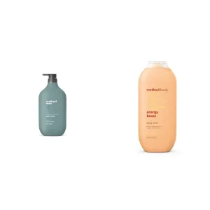 Method Body Wash 28 oz Sea   Surf and 18 oz Energy Boost Paraben & Phthalate Free