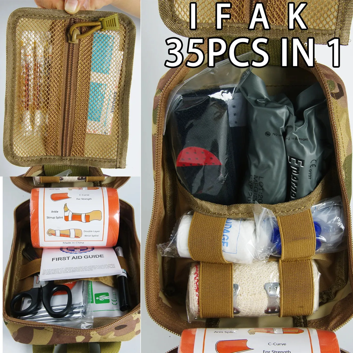 Military IFAK Trauma Survival Kit - Essential First Aid Gear for Emergency Situations