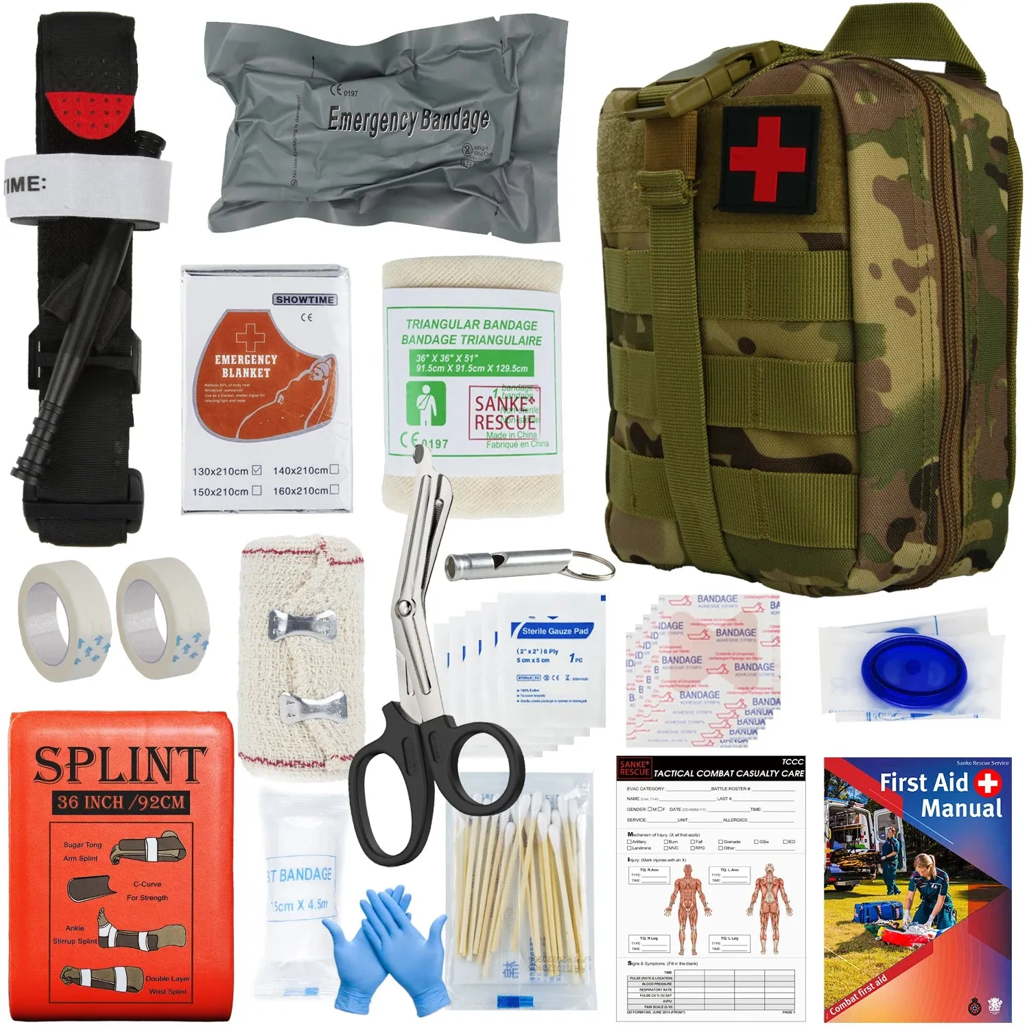 Military IFAK Trauma Survival Kit - Essential First Aid Gear for Emergency Situations
