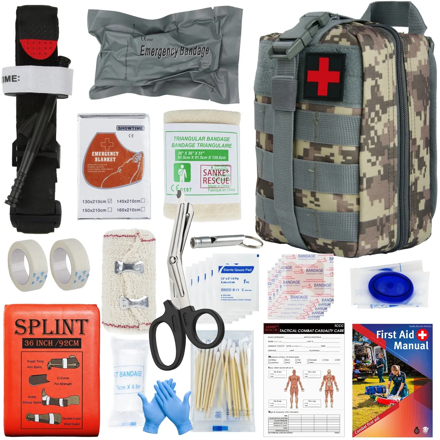 Military IFAK Trauma Survival Kit - Essential First Aid Gear for Emergency Situations