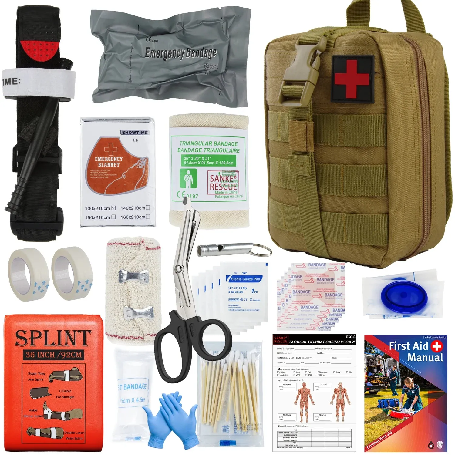 Military IFAK Trauma Survival Kit - Essential First Aid Gear for Emergency Situations