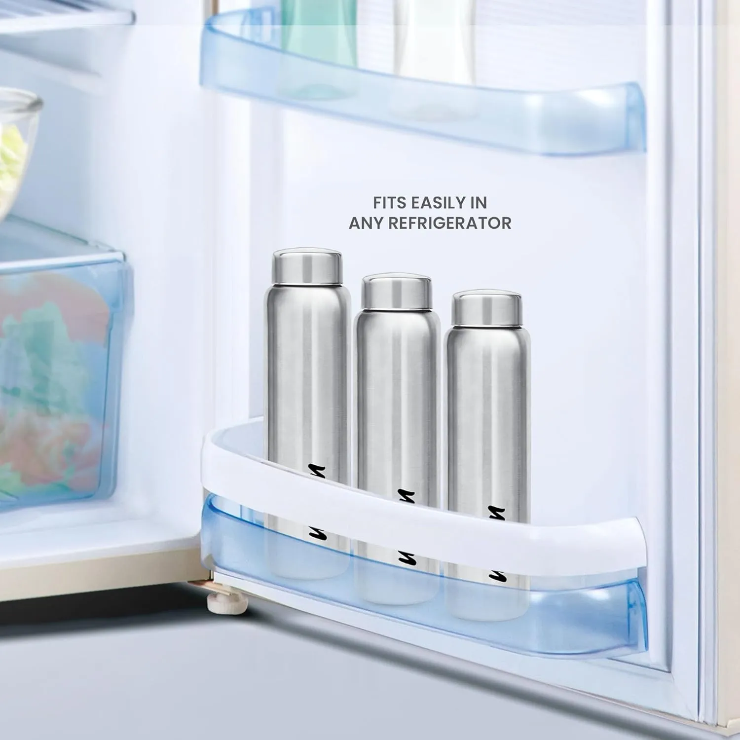 MILTON Aqua 1000 Stainless Steel Water Bottle, 950 ml, Silver | Leak Proof | Office Bottle | Gym Bottle | Home | Kitchen | Hiking | Treking Bottle | Travel Bottle
