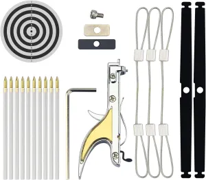 Mini Archery Crossbow DIY Assembly Kit Keychain Set Right Hand Mini Crossbow Hunting Metal Material Catapult for Hunting Shooting Practice Archery Entertainment Fun
