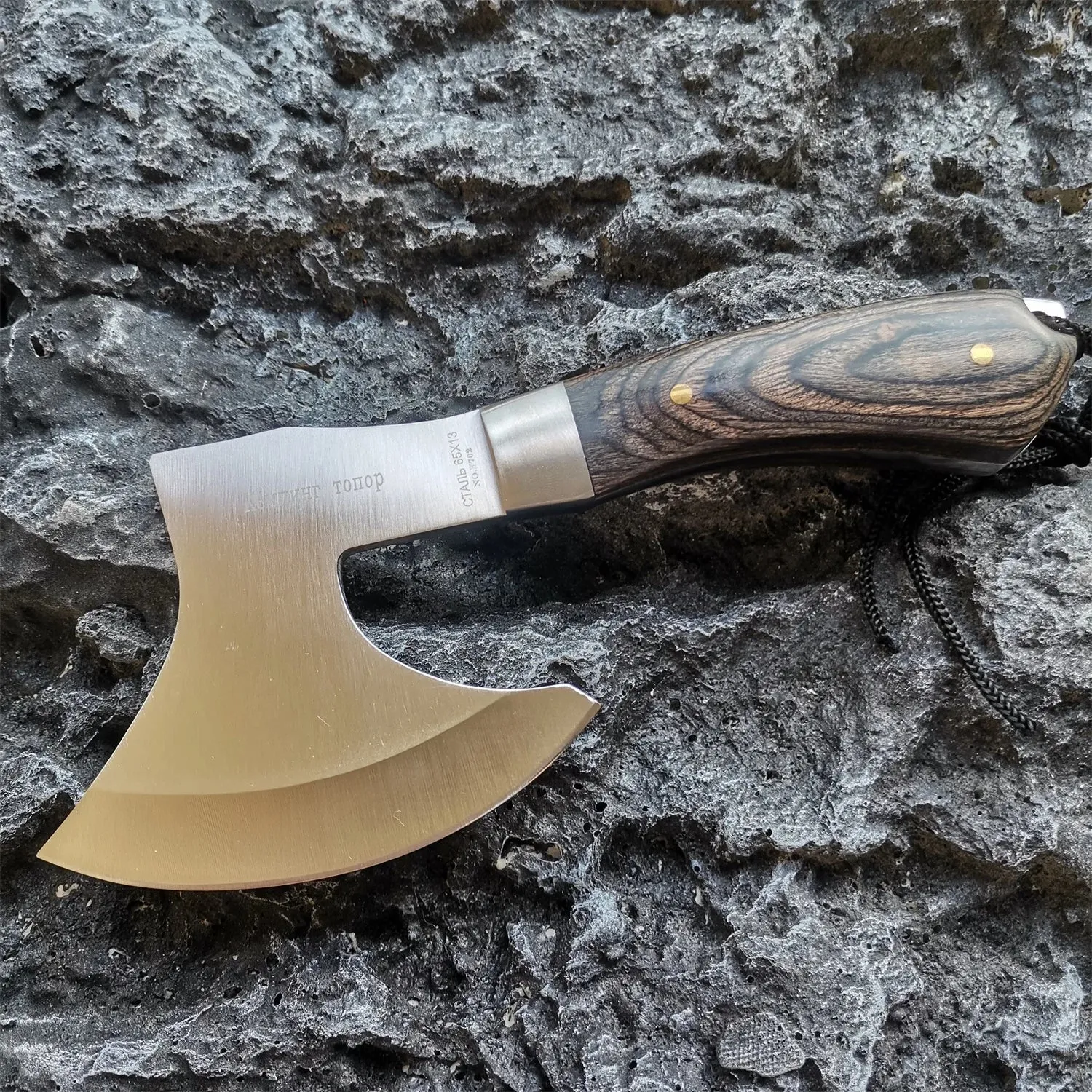 Mini Axe Broad Tomahawk Axe Hammered Camping Hatchet with Stainless Steel Hunting Tactical Survival Knife Multifunction