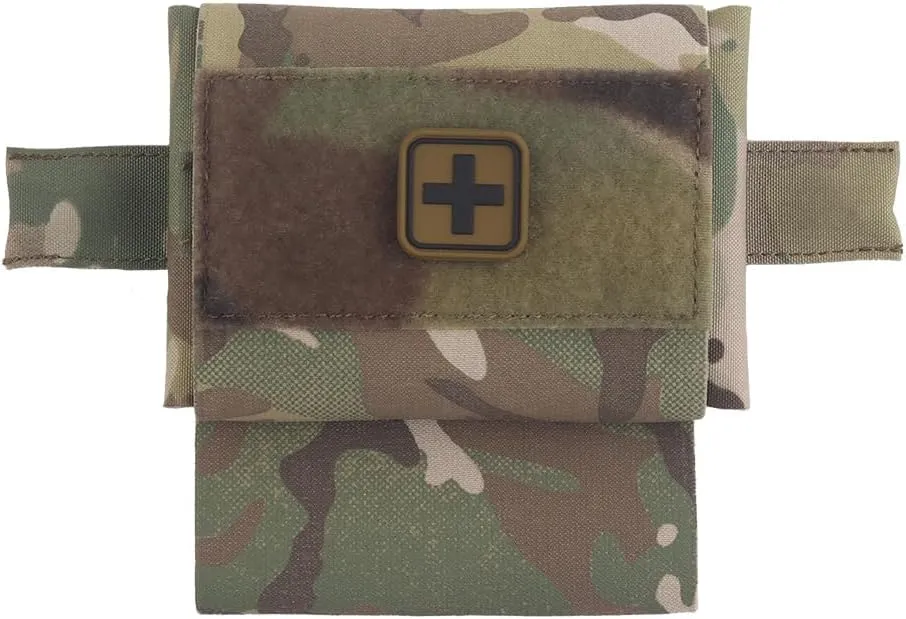 Mini IFAK Med Pouch,Micro Trauma Pouch, Rapid Deploy MOLLE Medical First Aid (Empty) Kit