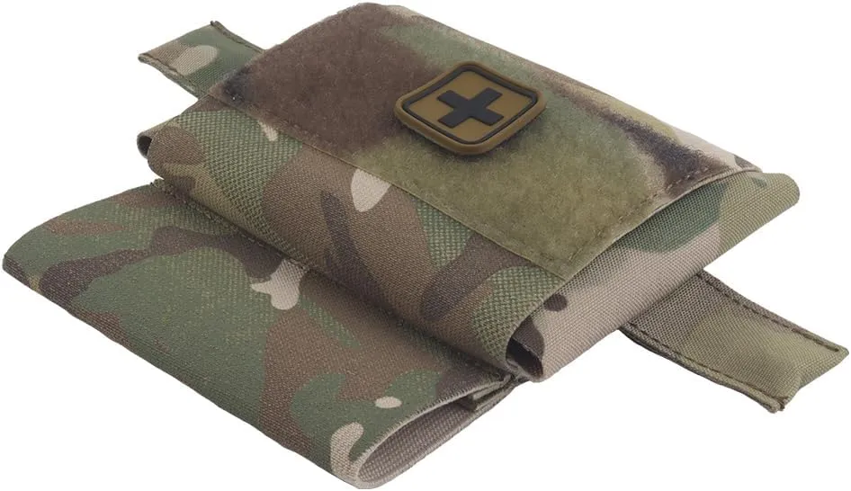 Mini IFAK Med Pouch,Micro Trauma Pouch, Rapid Deploy MOLLE Medical First Aid (Empty) Kit