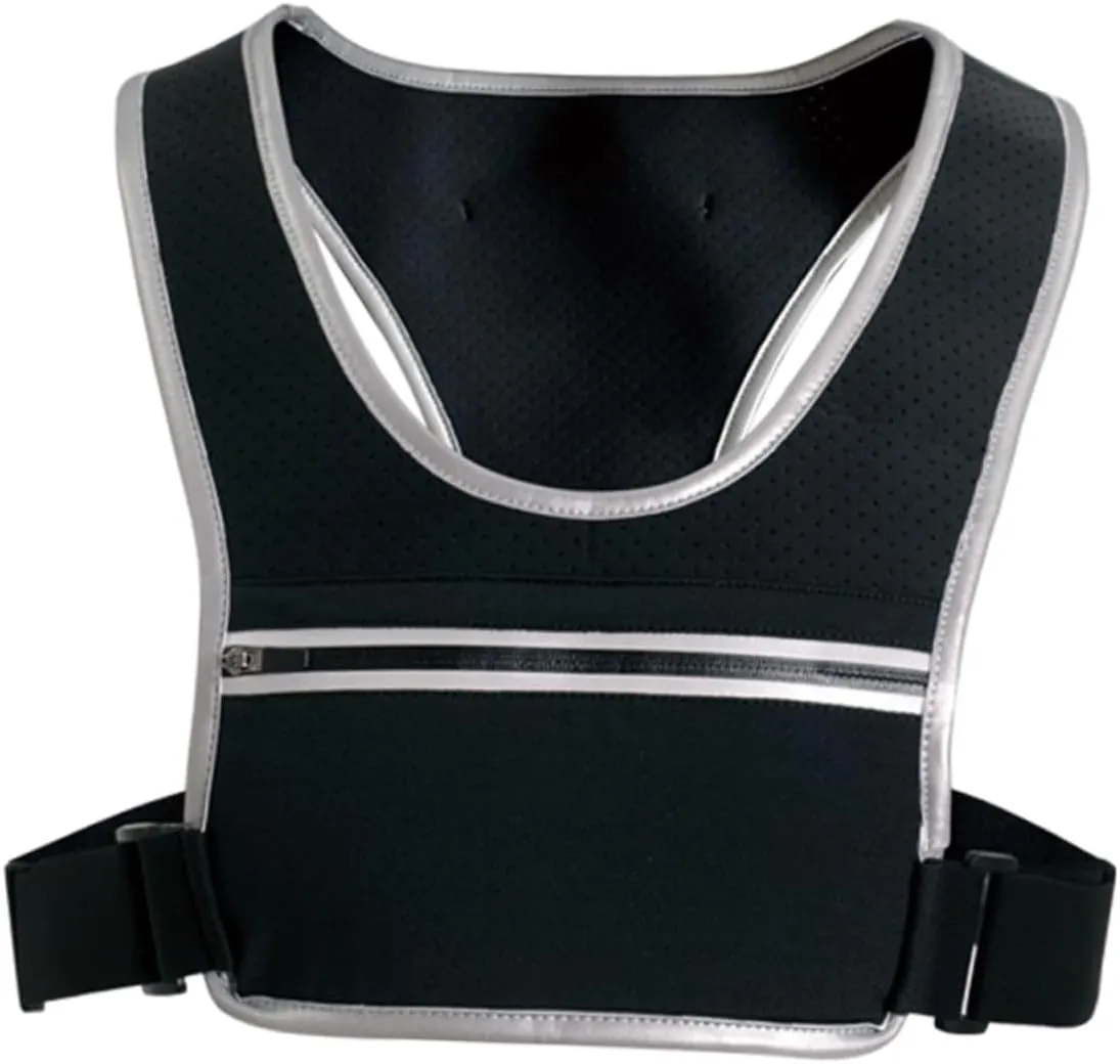 Mipcase Reflective Running Vest Belt High Visibility Gear for Night Cycling Walking and Running Breathable Material Storage Pockets for Phones and Water Bottles