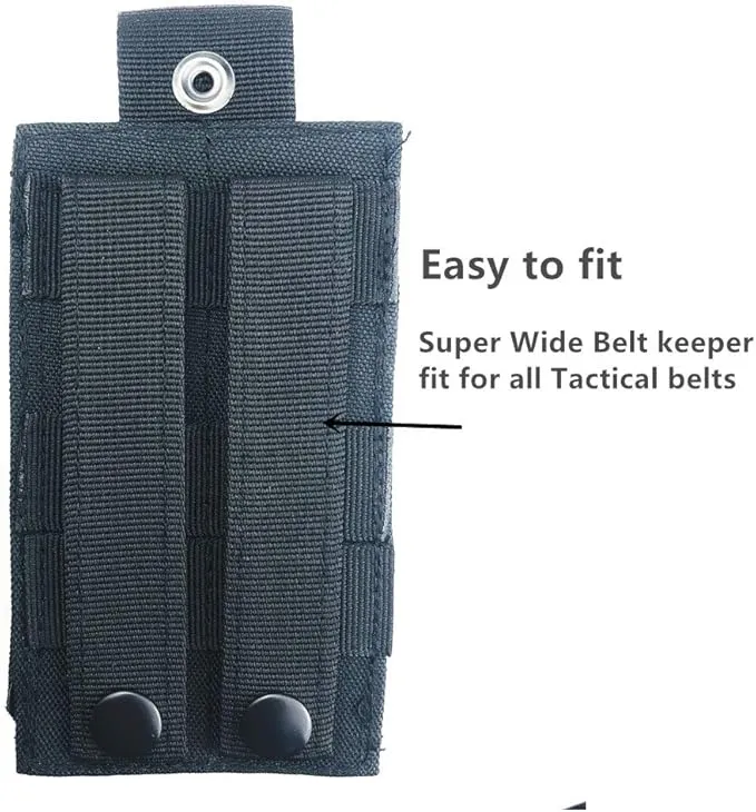 Molle Tactical Universal Radio Nylon Holster Pouch Holder, Military Molle Radio Case Bag Compatible with Baofeng Midland Motorola Walkie talkies
