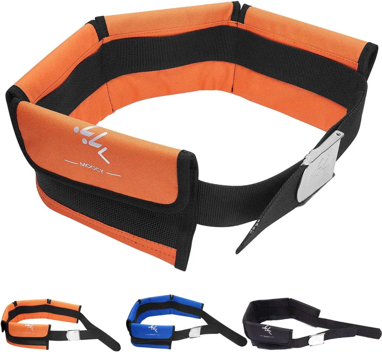 MOOCY 4 Neoprene Pocket Scuba Weight Belt，Spear Fishing Nylon-fit for Waist 32" to 52" - Quick-Release Buckle