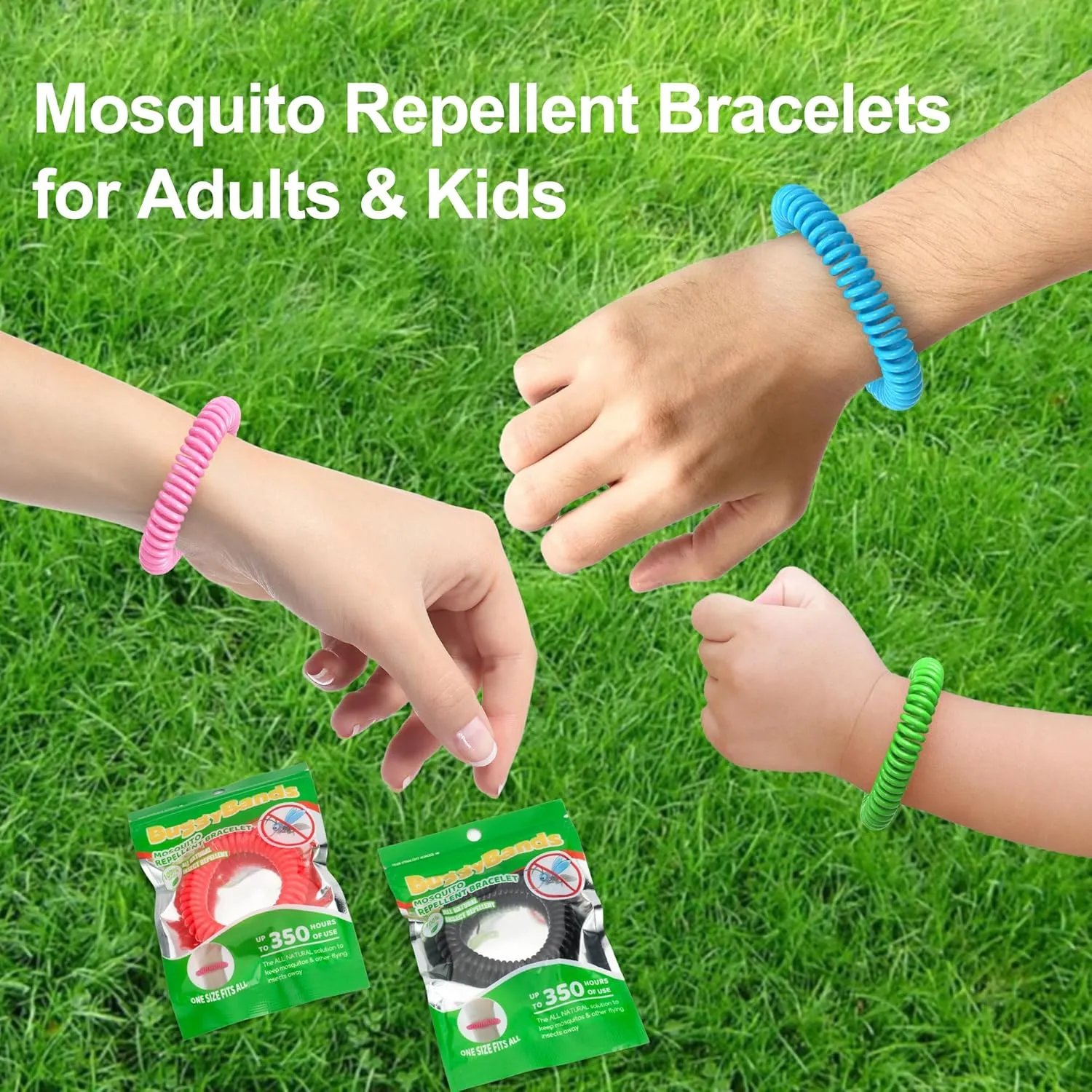 Mosquito Bracelets, 36 Pack Individually Wrapped Wristbands, DEET Free, Natural and Waterproof Bands, Camping Travel Essentials