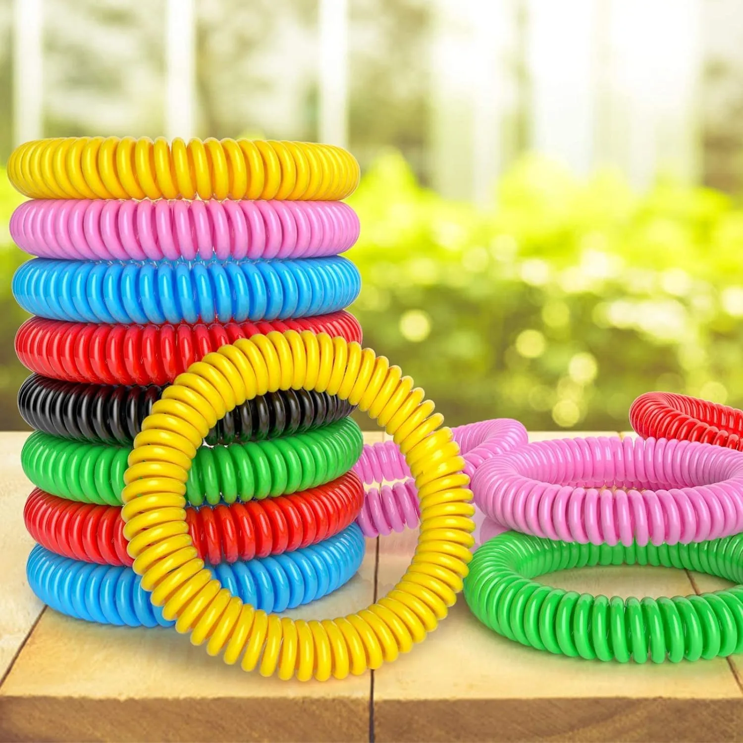 Mosquito Bracelets, 36 Pack Individually Wrapped Wristbands, DEET Free, Natural and Waterproof Bands, Camping Travel Essentials
