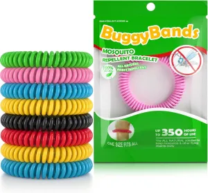 Mosquito Bracelets, 36 Pack Individually Wrapped Wristbands, DEET Free, Natural and Waterproof Bands, Camping Travel Essentials
