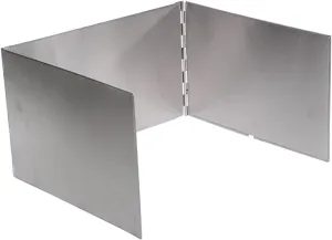 Mountain Customer Outdoor Cooking Gas Stove Head Wind Shield Card Gas Stove Head Wind Shield Portable Camping Stove, Small and Light Stainless Steel Folding tri-fold Board