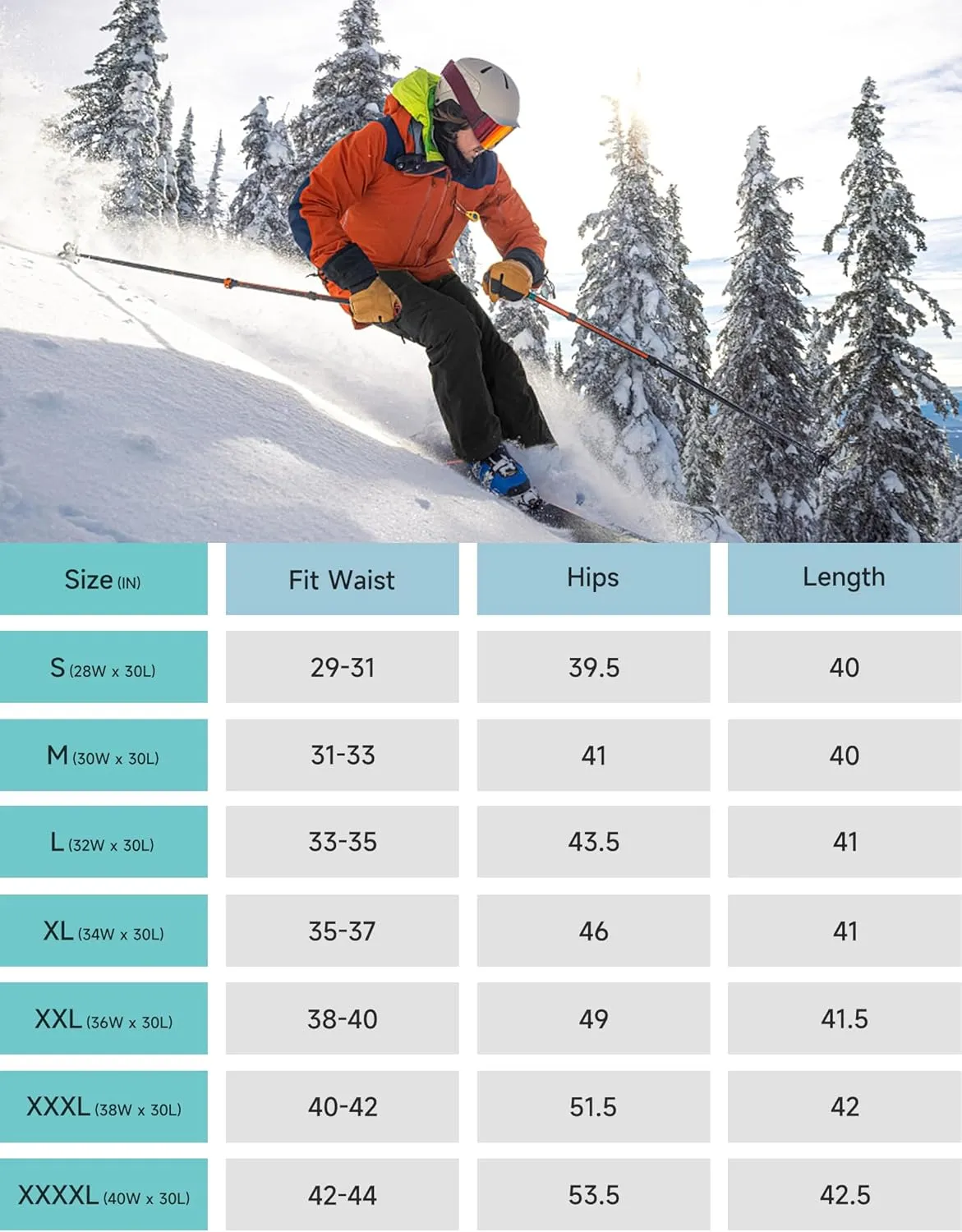 MOURCE Fleece Lined Hiking Pants Men - Waterproof Softshell Outdoor Ski Snow Cargo Pants with Zipper Pockets